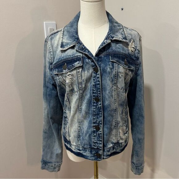 size medium acid wash jeans jacket XL - Picture 1 of 6